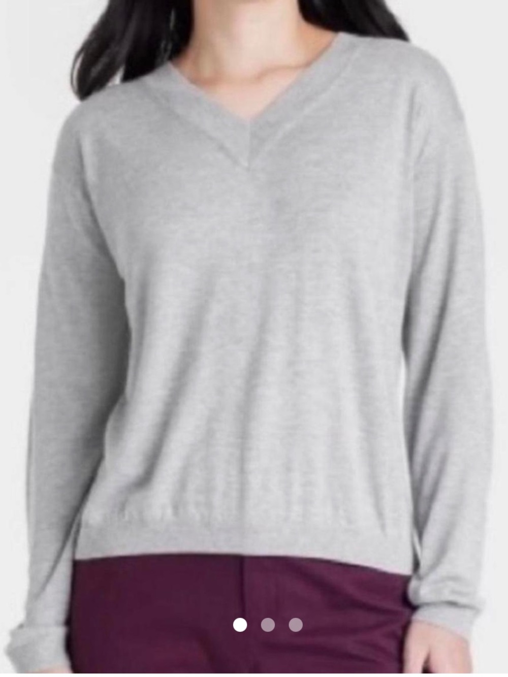 A New Day Women's Fine Gauge V-Neck Pullover Sweater